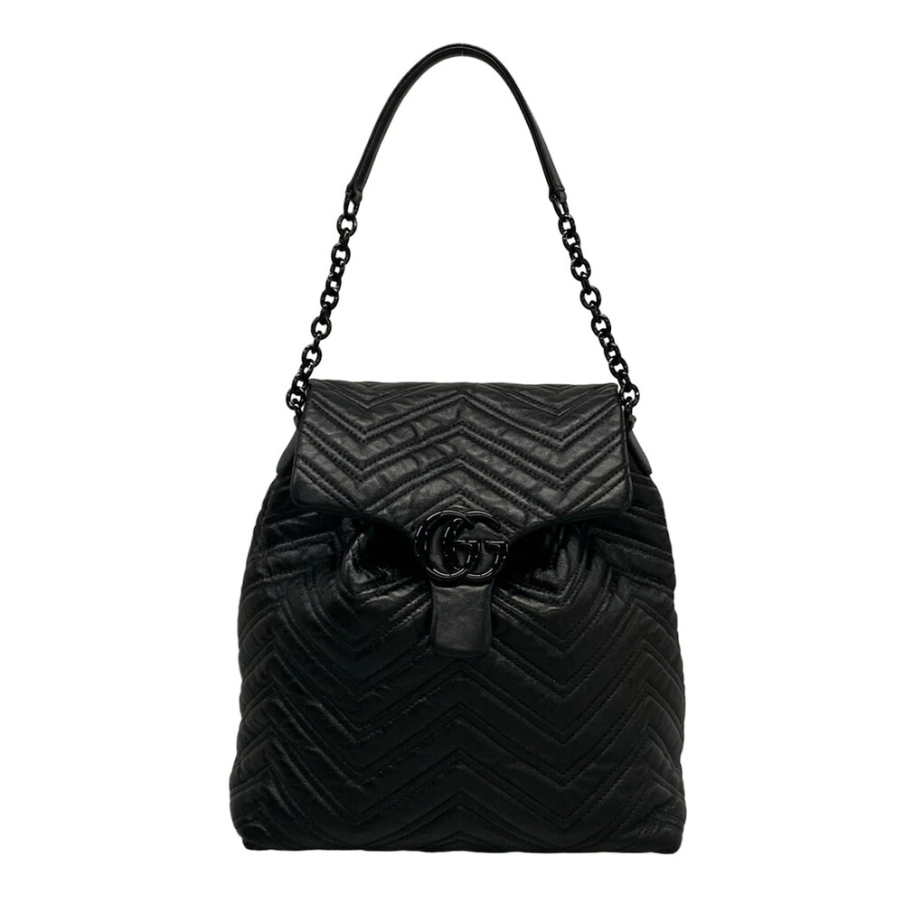 Gucci Gg Marmont Medium Backpack Black #324008G24B